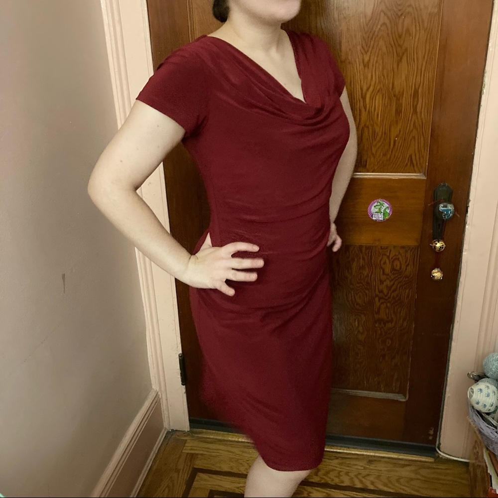 Red Wine Colored Ronnie Nicole dress